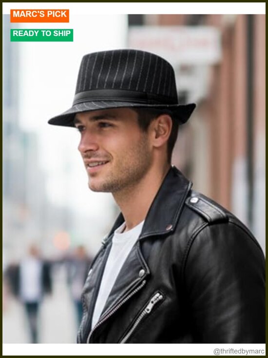 Wool-Blend Trilby Fedora Hat Short Brim Unisex Panama Jazz Cap main image 4